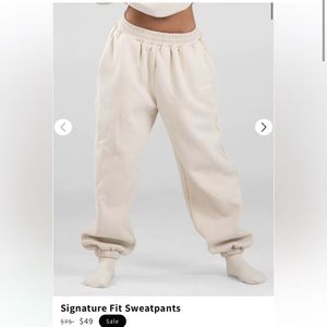 Comfrt signature sweatpants - bone